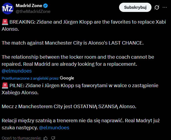 OSTATNIA SZANSA dla Xabiego Alonso! DWÓCH KANDYDATÓW na nowego trenera Realu!